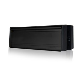 Xfort MailPlate 10" Letterplate Matt Black, Premium Draught Proof Postal Letterbox, Telescopic Sleeved Letter Box for uPVC Doors with 20-40mm Door Thickness.