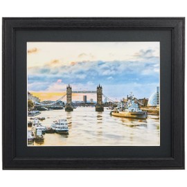 Kenko MCM-6-BK Cosmos 6-Piece Wood Frame with Glass Front Black