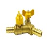 Da by Hose Barb Ball Valve 3/8" Brass Connector Y