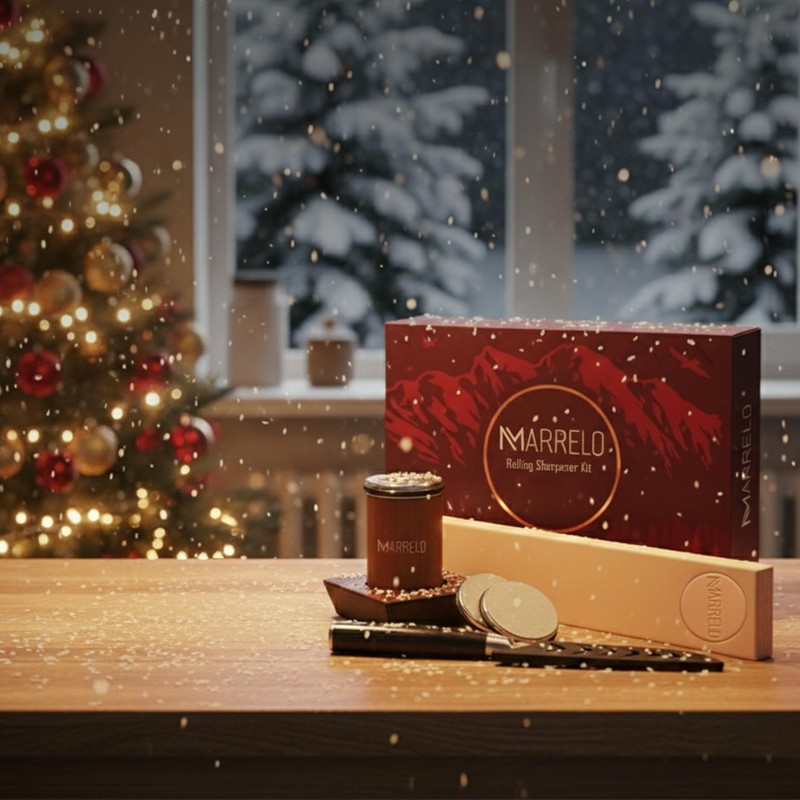 6 Piece Rolling Knife Sharpener Kit with Kitchen Knife -