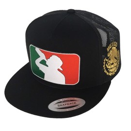 Mexico El Borracho de Logo Federal al lado 2 Logos hat Black mesh
