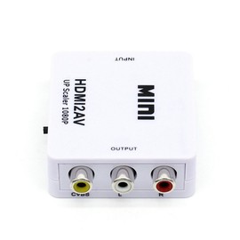 Paris HDMI Input to Composite AV Output HDMI AV Converter Adapter 1080p HDMI to AV (3RCA/CVBS) Converter Video Audio Adapter PAL/NTSC Switch