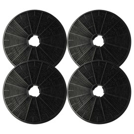 vhbw 4 x Activated Carbon Filters Compatible with Klarstein Skyfall Smart 10035379, 10035378 Cooker Hood - 17.5 cm
