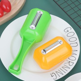 Peeler with Container - Corn Peeler Tool | Multi-Purpose Vegetable and Fruit Peeler, Kitchen Corn Peelers Set of 2 for Potatoes, Carrots