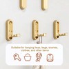 2PCS Folding Coat Hook, Heavy Duty Wall Hooks, Foldable Gold