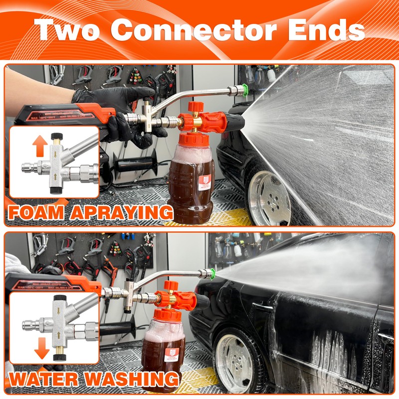 RIDGE WASHER Pressure Washer Gun Foam Cannon with Dual Connector