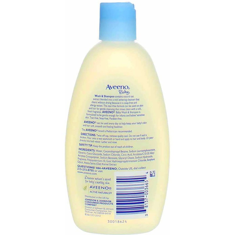 Aveeno Baby Wash & Shampoo For Hair & Body, Tear-Free,