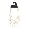 Target New Multi Layered Gold Tone Hexagon Link Necklace NWT