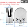 Proster Glass Clamps 8 PCS 9-10mm Stainless Steel 304 Glass