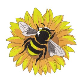 HKLIOPU Cross Stitch Kits for Adults Mini Sunflower Bee,11CT Printed Cross Stitch Kits,Stamped Embroidery Kits for Adults Wall Art Home Decoration 12x12 Inch (LZ187)