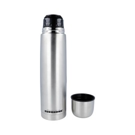 EUROHOME Isolierflasche aus rostfreiem Edelstahl - Thermosflasche 1L - Höhe 32 cm - Vielseitiger Thermobecher für Kaffee, Tee und mehr - Trinkflasche mit Trinkdeckel für bequemes Trinken unterwegs