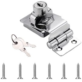 Door Lock, Drawer Lock, Key Lock, Hardware, 1 Piece, Padlock, Key Lock, 90 Degree, Chromed Plated Twist Knob, Easy Installation, Zinc Alloy, Easy Installation, Security Measures, Velcro Lock, Security