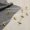 Evionlin 4 pcs 6-1/4 in Acrylic Cabinet Handle, Brass Base,