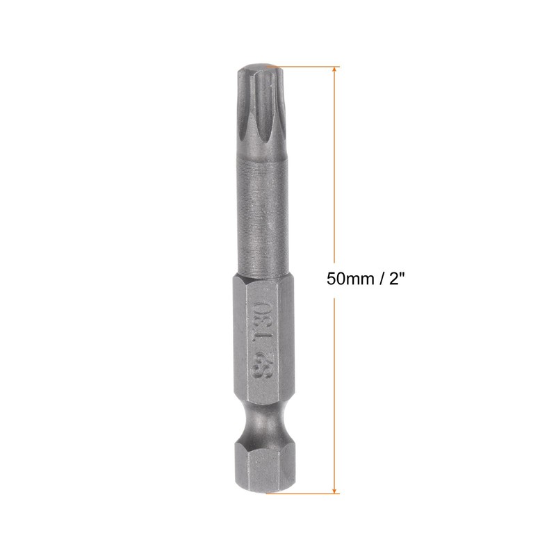HARFINGTON 2pcs T30 Star 6 Point Screwdriver Bit 1/4" Hex