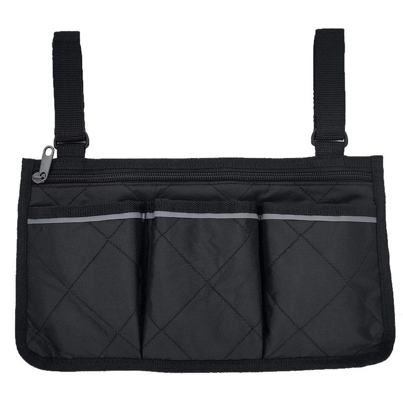 Wheelchair Side Bag, Waterproof Wheelchair Armrest Pouch Bag Organizer Pocket
