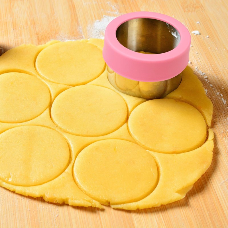 ALLTOP Round Cookie Cutter Set – 4 Different Sizes of