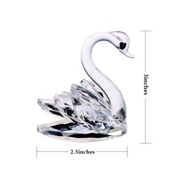 H&D HYALINE & DORA Sparkle Crystal Swan Figurine Collection Paperweight Table Centerpiece Ornament