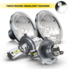 SJMYXCLW DOT 90W 7Inch LED Headlight For Datsun 240Z 260Z 280Z 280ZX 1970-78 H4 Bulb