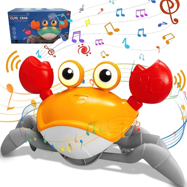 Crawling Crab Toy for Kids with Music, Electronic Light Up