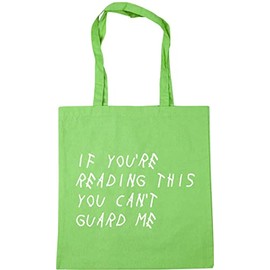 Hippowarehouse If you're reading this you can't guard me basketball Tote Shopping Gym Beach Bag 42cm x38cm, 10 litres