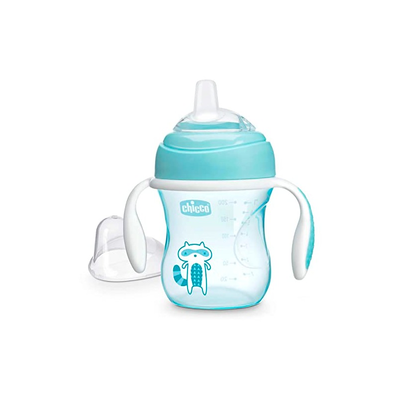 CHICCO, Vaso de Transición con Doble Vávula, 4m+, Color Azul
