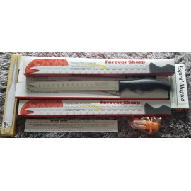 Forever Sharp NEW 5 piece set Forever Sharp Knife Surgical Stainless Steel 8" Blade 2 Knives