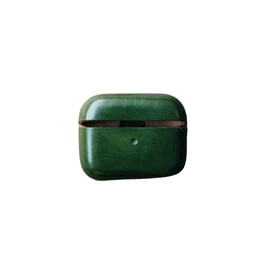drip Leather AirPods Pro Case (Green) for AirPods Pro2 2nd Gen KICS Leather Protective Case with Visible LED Light and Wireless Charging