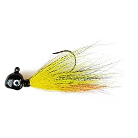 Flexi Jig 3/8-Ounce Buck Tail Jig, Black/Yellow/Red