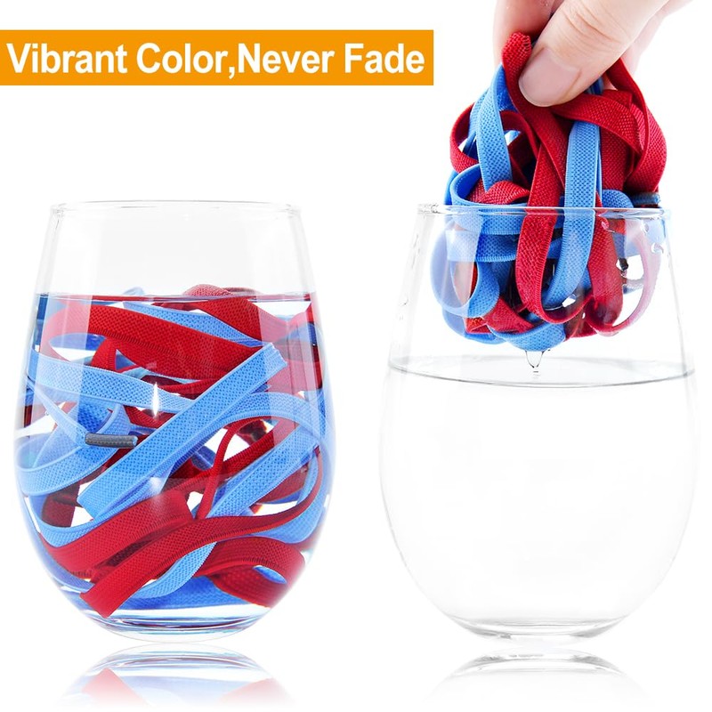 RJ-Sport Flat Elastic Shoe Laces - 2 Pairs Elastic No