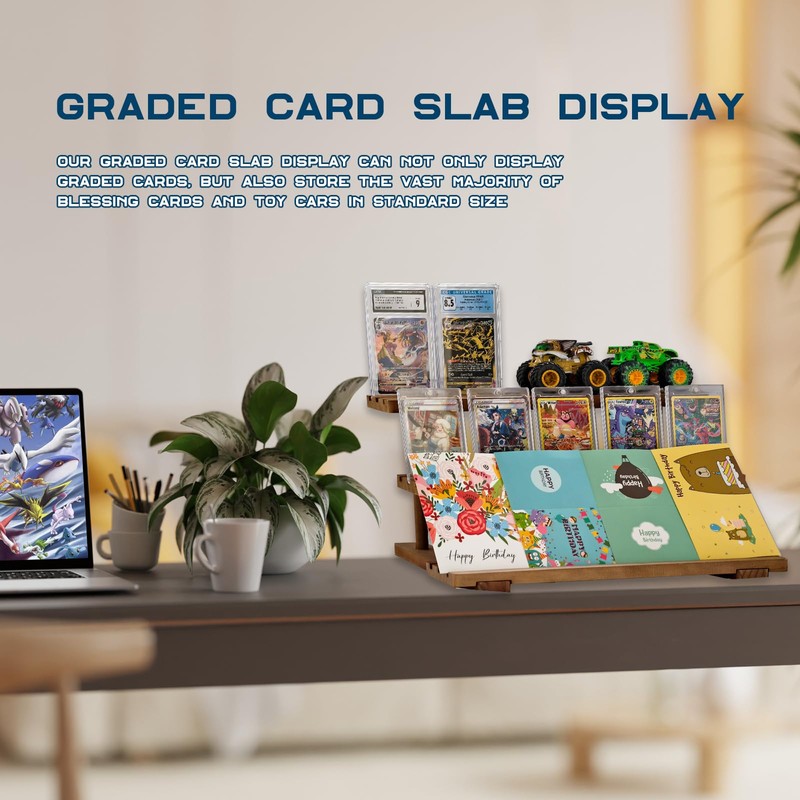 AAiphuwew Graded Card Slab Display, 3 Tiers Trading Sport Card