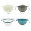 MiHerom Plastic Nesting Bowls Set with Mixing Bowls,Colanders,4 Measuring Cups,Sifter