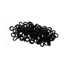 RuiMi 100pcs High Elastic Small Leather Trumpet Scrunchies Girls Undamaged Cute Headbands for Girls Hair Decoration Black