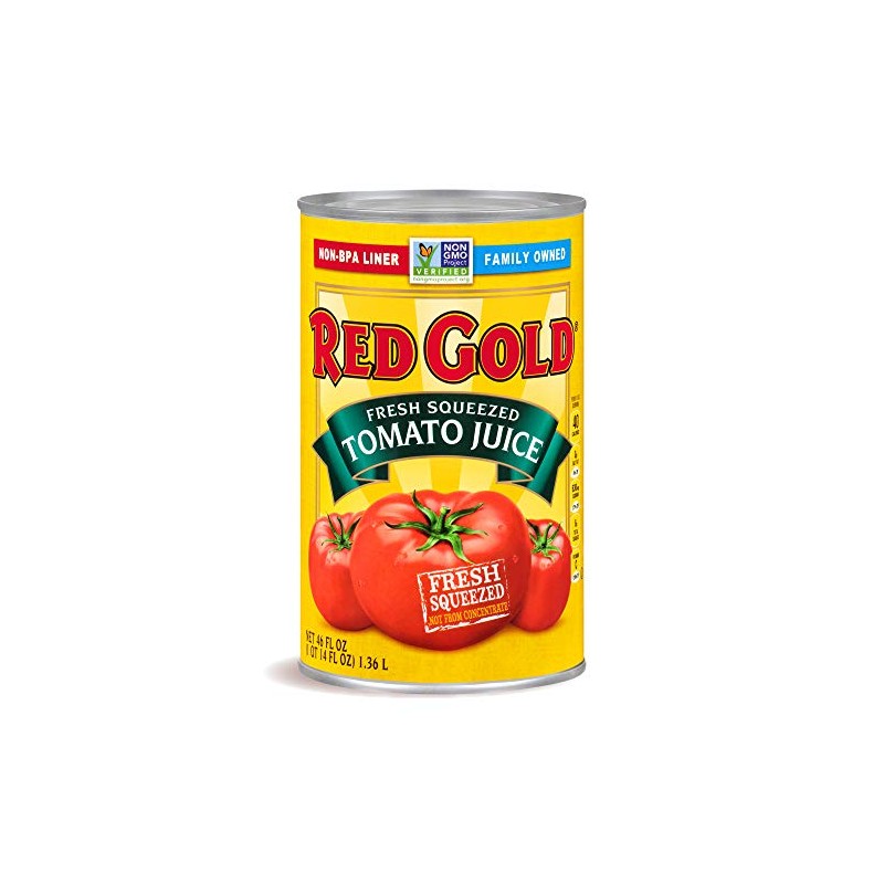 Red Gold, Fresh Squeezed Tomato Juice, 46 Fl Oz Can