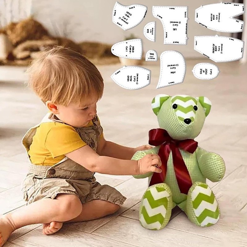 Memory Bear Patterns for Sewing, Sewing Patterns for Beginners, 10Pcs