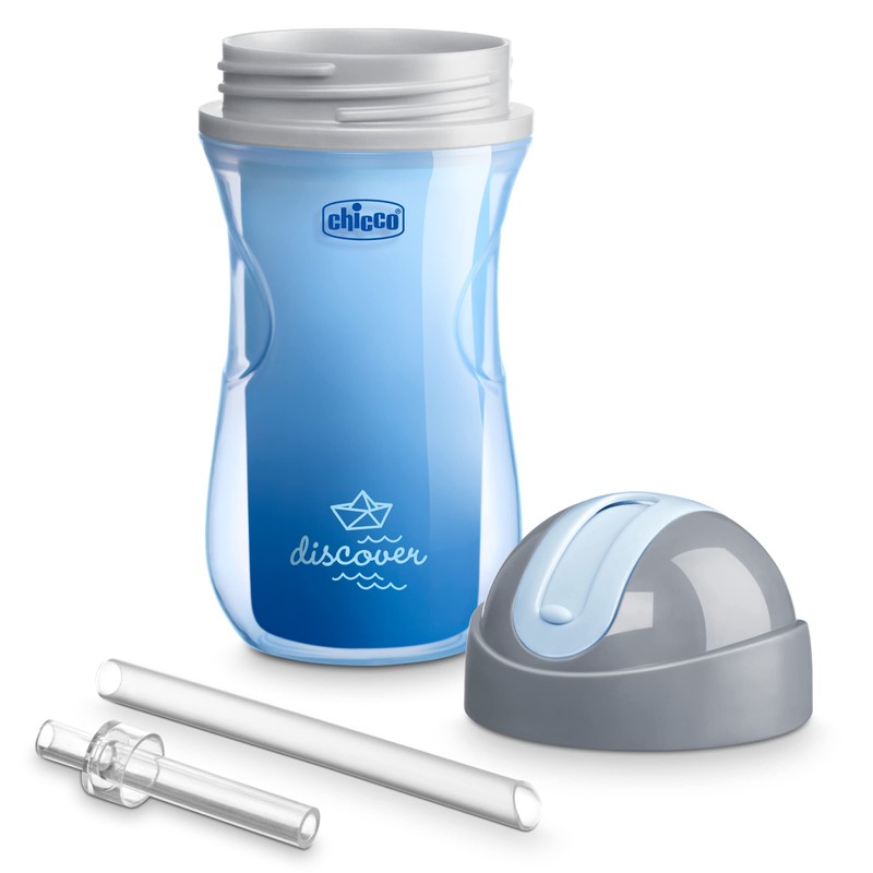 Chicco Flip-Top Straw Cup 9oz | Insulated Toddler Sippy Cup