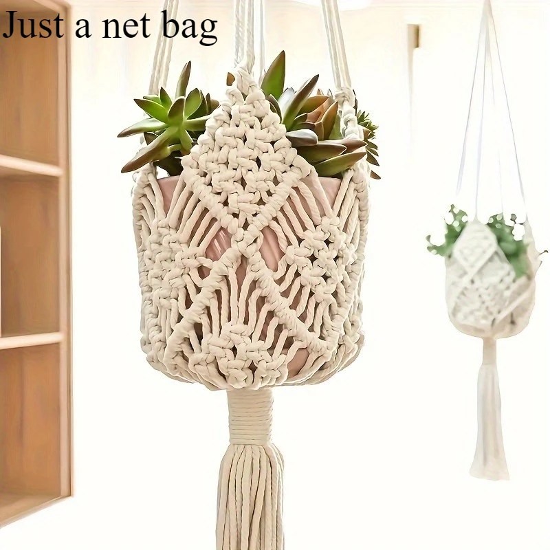 WeedGuard Outdoor Plant Hanger Macrame – Boho Macrame Plant Hanger