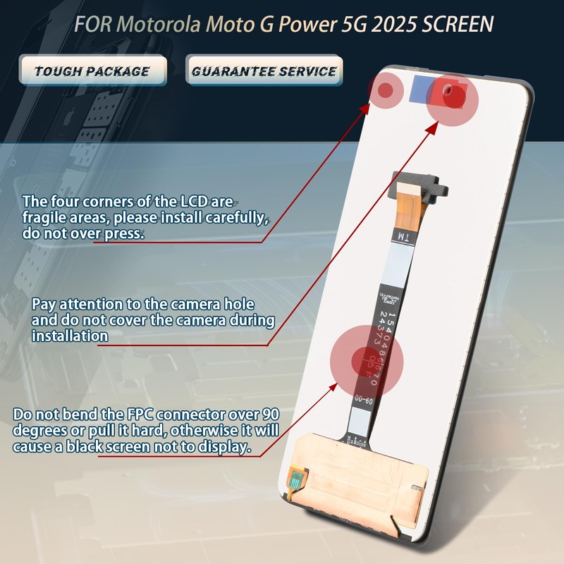YWLRONG for Motorola Moto G Power 5G 2025 Screen Replacement