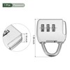 YOKIVE 1 Set 3 Digit Combination Padlock with Security Cables,