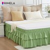 RIMELA Ruffle Bed Skirt Sage Green Queen 15 Inch Drop,