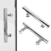 Suimlmta Shower Door Handle 145mm Hole to Hole Stainless Steel