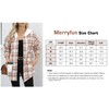 Merryfun Womens Plaid Shacket Jacket Sherpa Lined Flannel Jackets Oversized