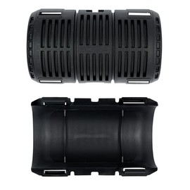 Corrugated Pipe Connector M40 - Sleeve Black, 4 Half Shells (for 2 Connections), Impact Resistant, Antistatic, Halogen-Free, Temperature Resistant from -20 °C to +80 °C