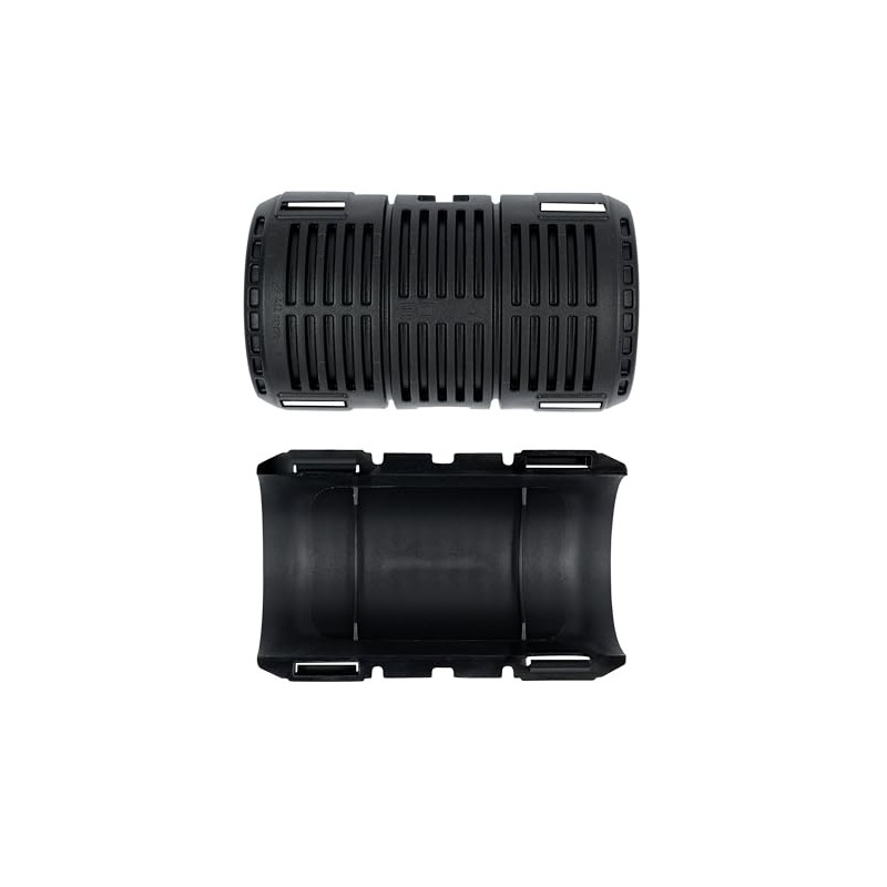 Corrugated Pipe Connector M40 - Sleeve Black, 4 Half Shells