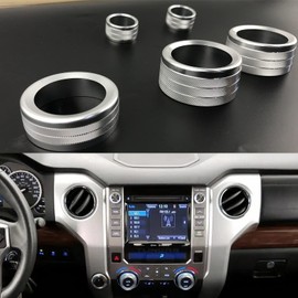 Lanyun Compatible with Tundra 2017-2021 Tudra Accessories Decoration Button Covers fit 2017-2021 4WD Wheel Drive Switch Part Full Time 4WD PWL-VOL Switch Knob Covers Aluminum Alloy