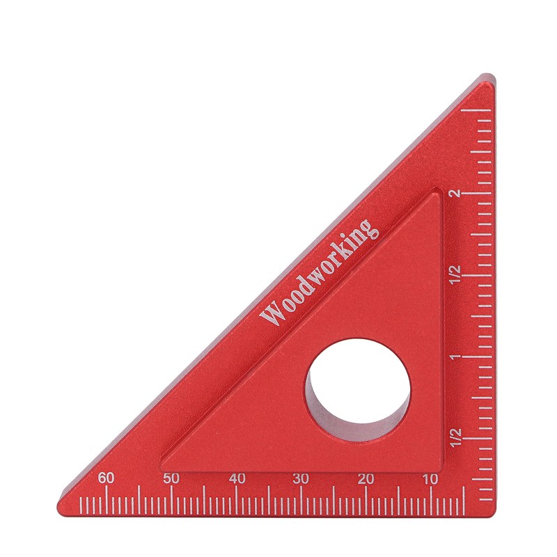 45/90 Degree Aluminum Alloy Angle Ruler High Accuracy DIY Woodworking