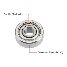 TOP-VIGOR 10Pcs 625ZZ Deep Groove Ball Bearings, Z2 5mm x 16mm x 5mm Double Sealed Industrial Bearings, Chrome Steel Skateboard Bearings for Electrical Instrument Equipment