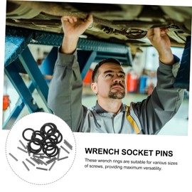 Mipcase Heavy Duty Wrench Rings Set 50 Multi-Use Replacement Pins Rubber Retaining Rings for Socket Repairing Supplies