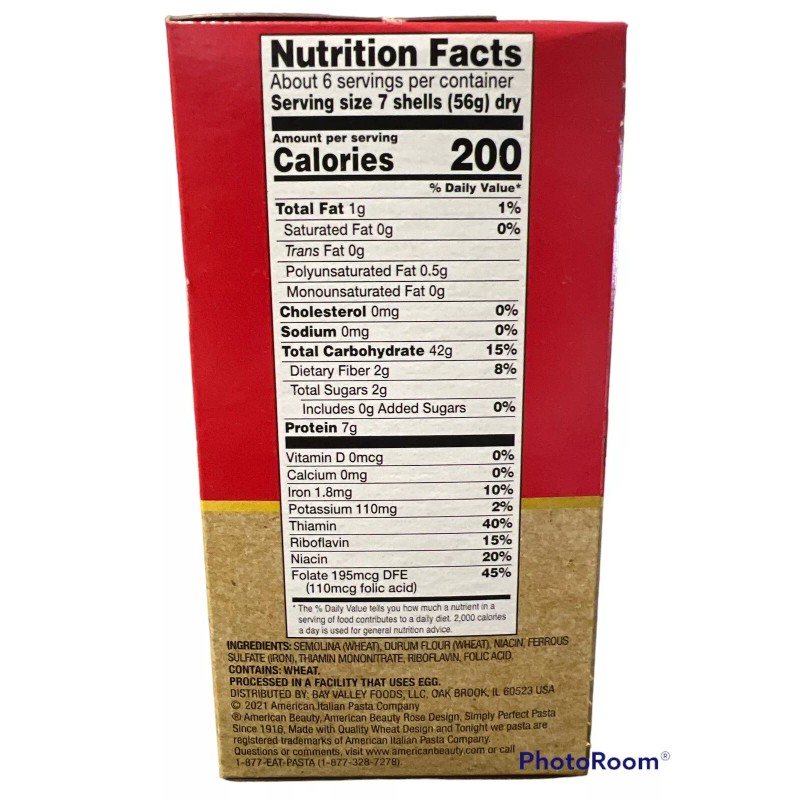 American Beauty Jumbo Pasta Shells Net Wt. 12. oz. (340g)