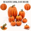 7pcs Artificial Pumpkin Decor for Autumn - Orange Foam Pumpkin
