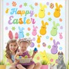 8 Pcs Easter Bunny Stencils for Window Glass,13.8x10.6 Inch Large